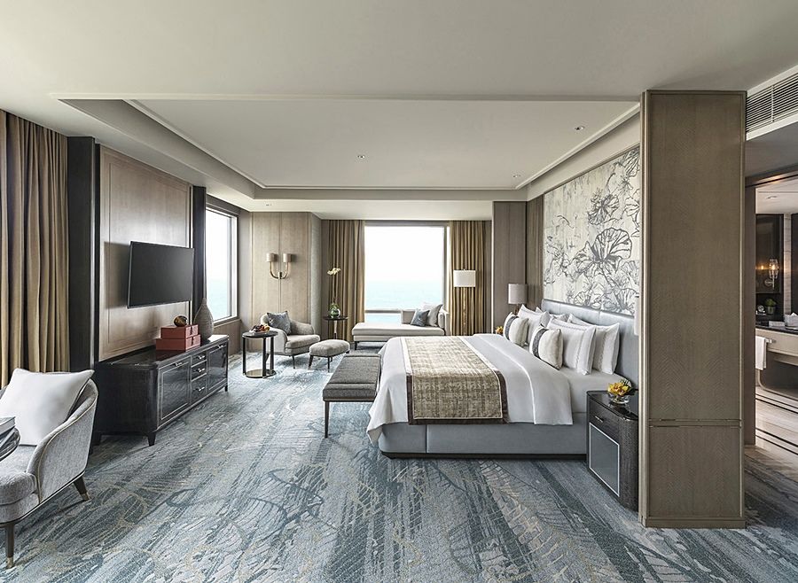 Shangri-La كولمبو المظهر الخارجي الصورة A bedroom at the hotel